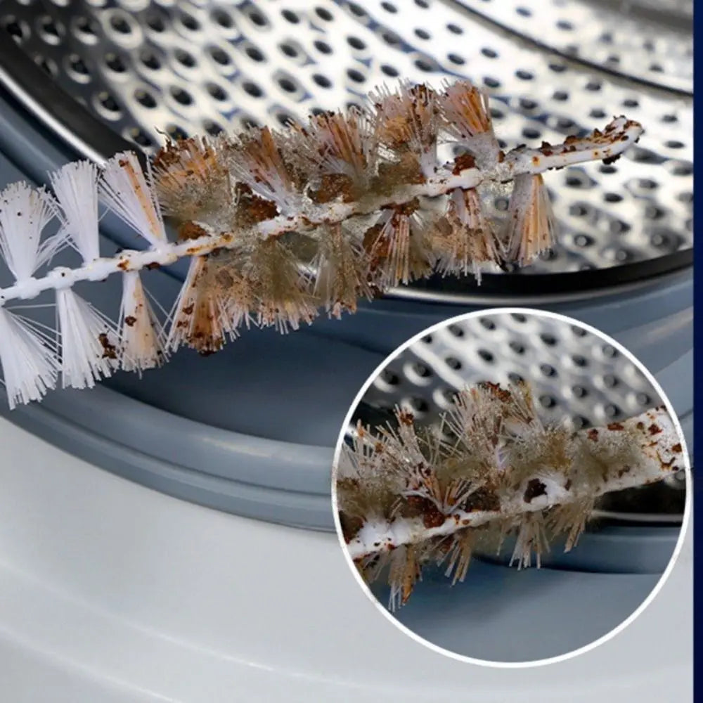 Washing Machine Crevice Cleaning Brush with Flexible Nylon Bristles