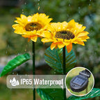 Solar-Sunflowers: Waterproof Garden Joy