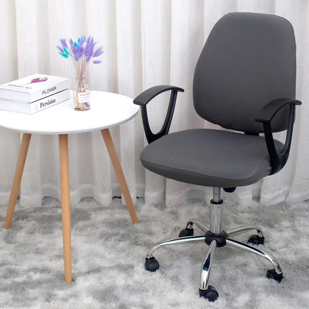 2-piece Split Office Rose Chair Covers
