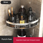 Stylish & Practical No-Drill Shower Corner Shelf – Space-Saving Bathroom Storage Rack