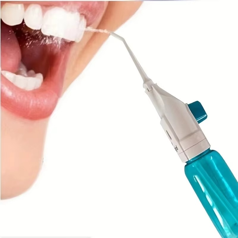 Portable High Pressure Manual Water Flosser for Teeth Cleaning