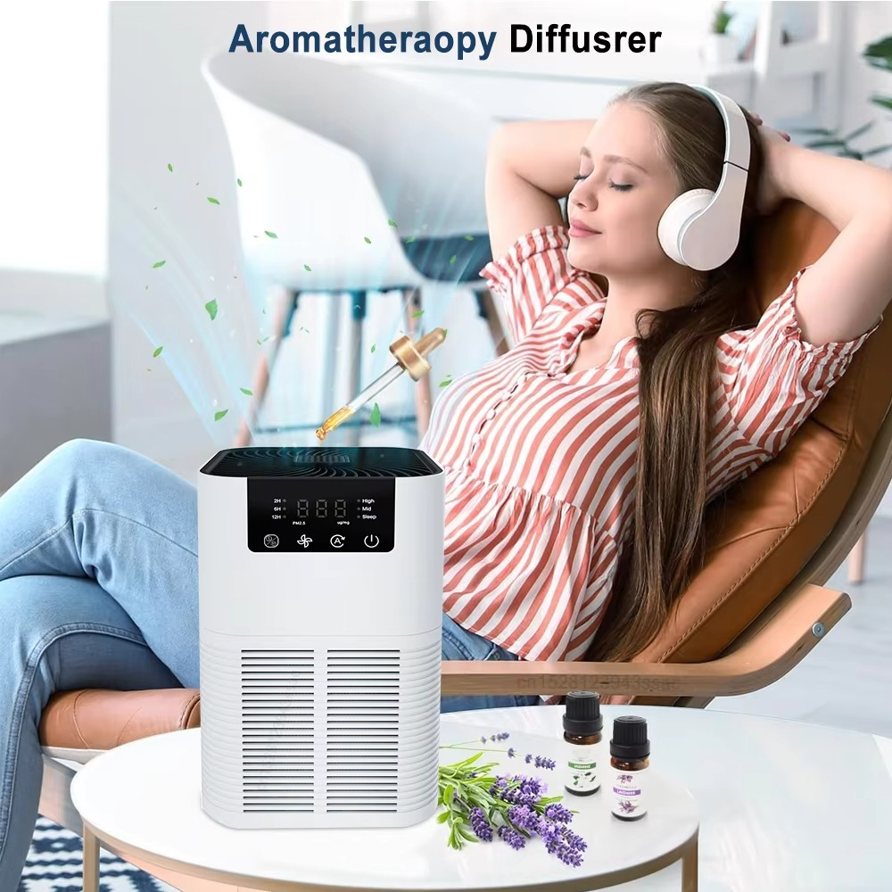 Compact Air Purifier with HEPA Filter, Aromatherapy, and Quiet Operation