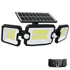 SecuSolar MaxView 167 Solar Security Spotlight 167 LEDs | 3 Adjustable Heads | Motion Sensor & 3 Light Modes | IP65 Waterproof | 2200 Lumens