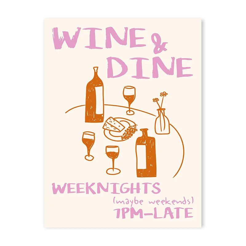 Cin Cheers Wall Art – Aesthetic Cocktail Poster Print