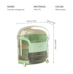 Luxury Transparent Makeup Organizer with Sliding Doors and Drawers