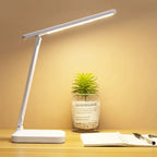 LED Desk Lamp | Rechargeable 6000mAh | Stepless dimmable | Foldable Desk Lamp with Touch