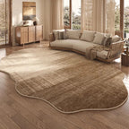 Irregular Plush Rug Light Luxury Washable for Bedroom and Living Room