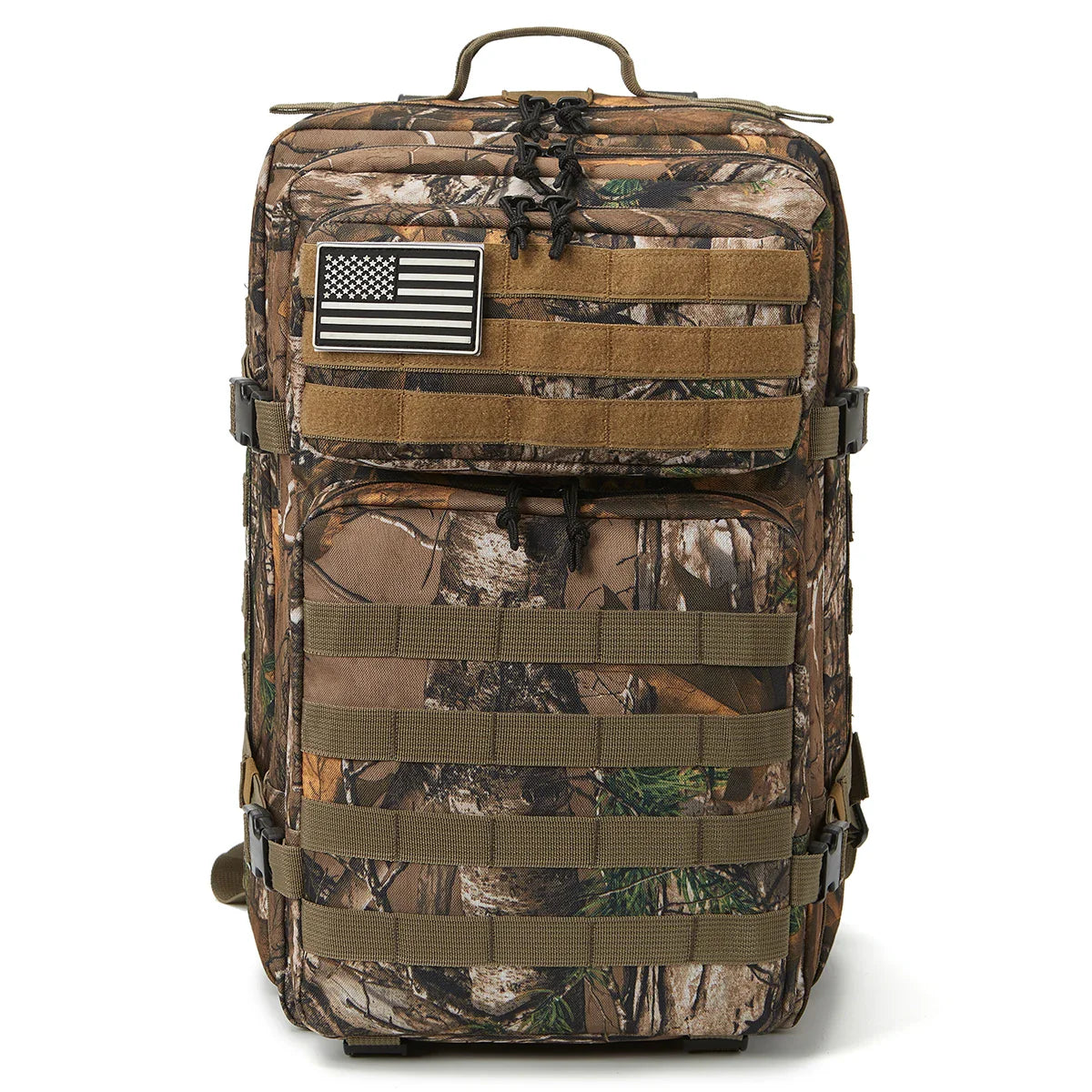 TACTICO45 45 L Outdoor Rucksack | Molle-System | 3-Day Capacity | Robust & Multifunctional – Black/Khaki/Olive