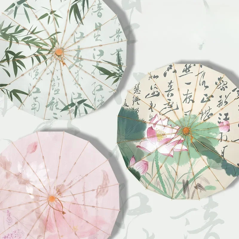 Handmade Bamboo Calligraphy Umbrella