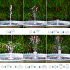 Solavera Solar Fountain Pump 6.5W | With LED & 5000mAh Battery | 16 Nozzles | For Pond & Garden
