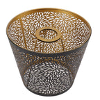Metal lampshade with gold pattern