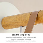 NordicGlow Light - Wooden LED Wall Lamp with Leather Accents