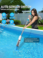 Cordless Rechargeable Pool Vacuum Cleaner with 3-in-1 Cleaning Function