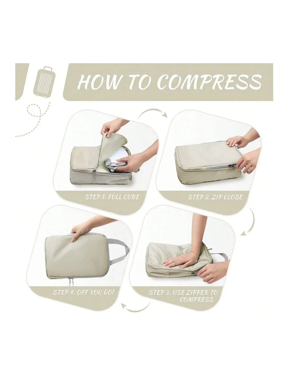 Ordiva Travel Organizer | Compressible & Lightweight | Versatile Storage | Travel Essential