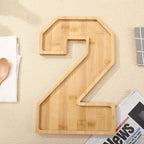 Wooden Numbers Serving Tray
