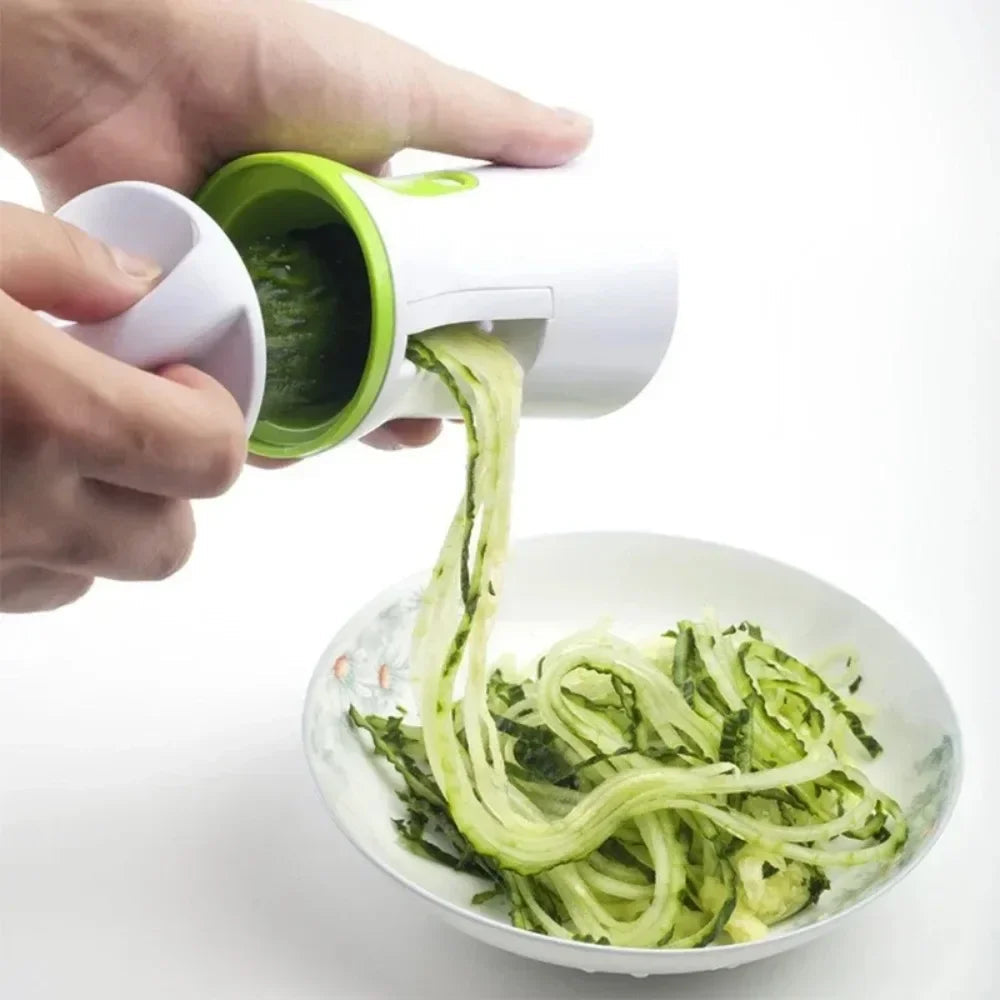 VeggiTwist Spiral Cutter | For Vegetables & Cheese | Manual & Compact | Stainless Steel & BPA-free Plastic