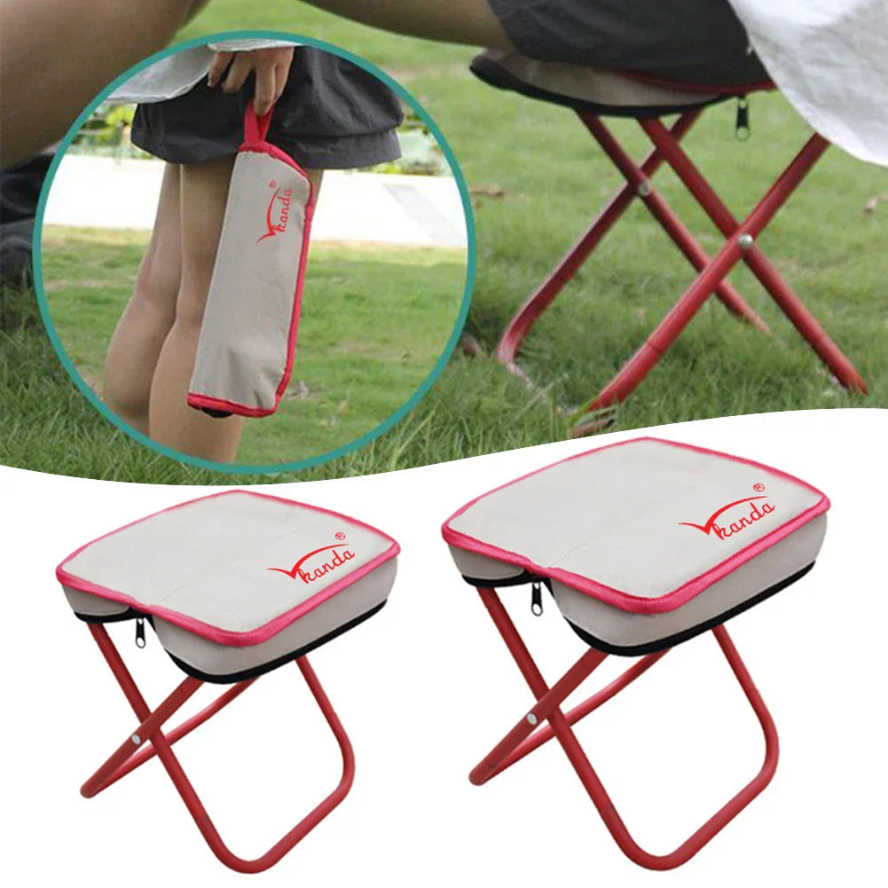 Space-Saving Lightweight Stainless Steel Foldable Stool