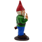 Funny Drunk Gnome Figurine with Middle Finger for Garden and Grass Field