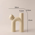 Ceramic Cat Vase