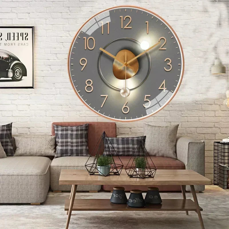 SilentTime - Digital Wall Clock in Classic Style - 8 Inch