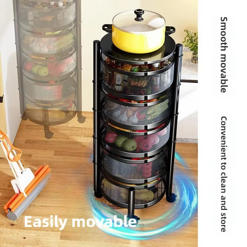 360° Rotating Multi-Layer Kitchen Round Storage Rack