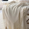 CREAM WHITE BLANKET