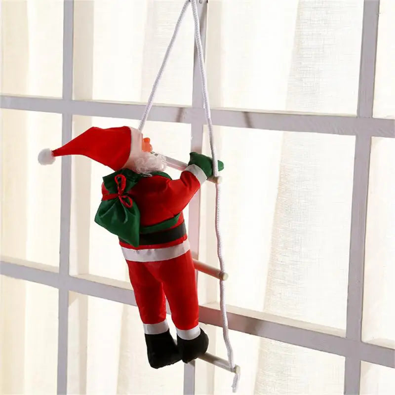 Climbing Santa Claus decorative figure for hanging – Festive window decoration for Christmas, hanging Christmas decoration for living room and windows