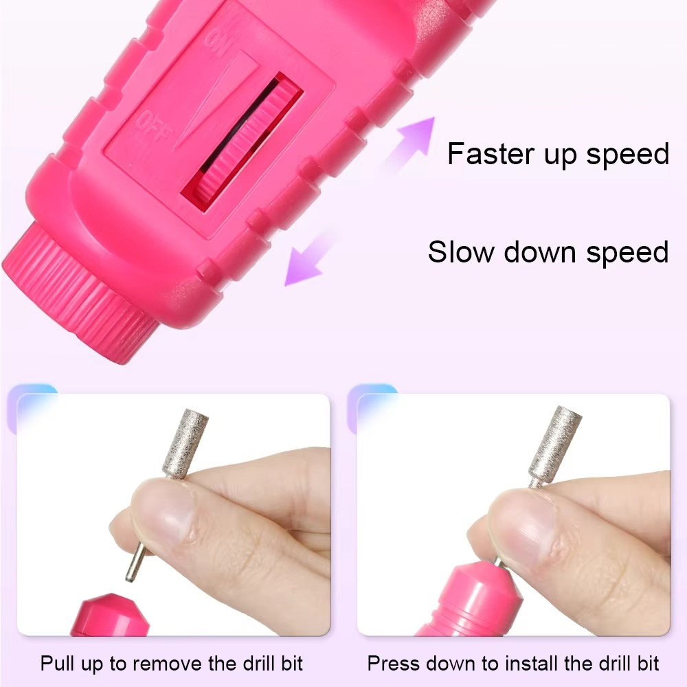 6-in-1 Electric Nail Drill Kit with Portable Manicure and Polishing Tools