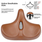 Wide Ergonomic Bike Saddle – Comfortable Saddle with Shock Absorption for City and Mountain Bikes