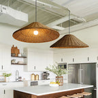 Scandinavian LED Pendant Lamp Made of Bamboo