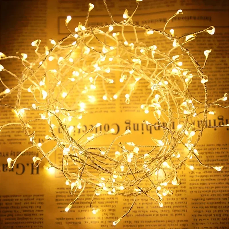 Cluster LED String Lights Lumistra | Warm White & Cool White | 36 m Silver Wire | Waterproof IP44 | For Christmas, Wedding & Party