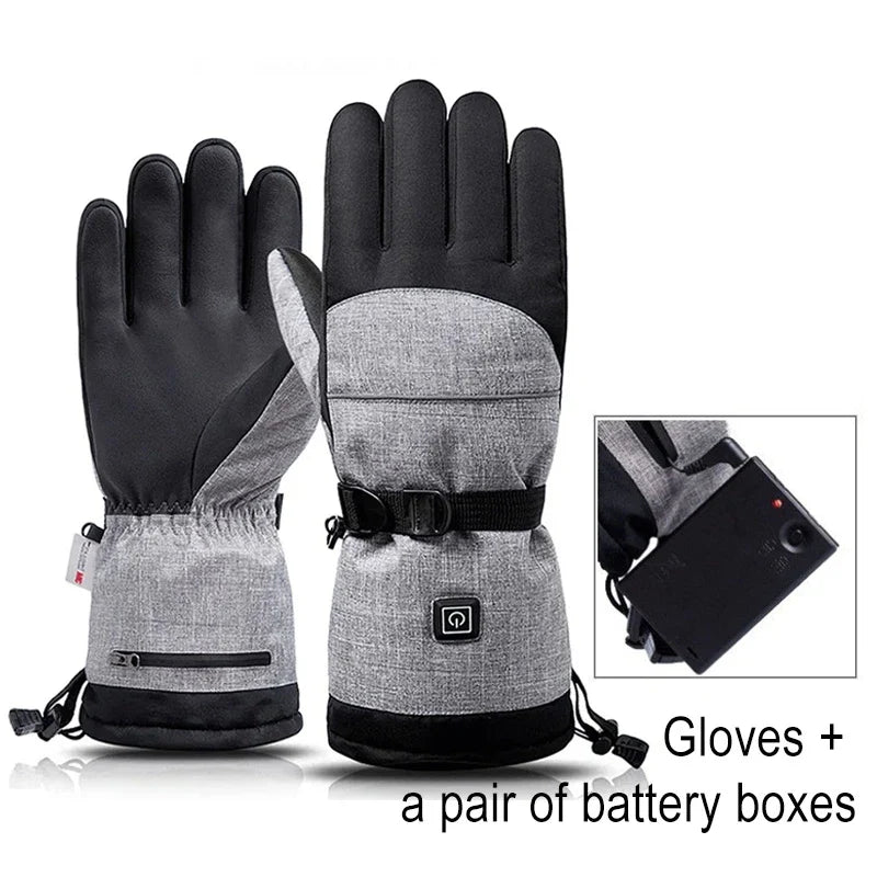 Heated Gloves ThermoRide | Waterproof & Windproof | Electric Winter Gloves for Motorcycle, Bicycle & Outdoor | Long-lasting Warmth