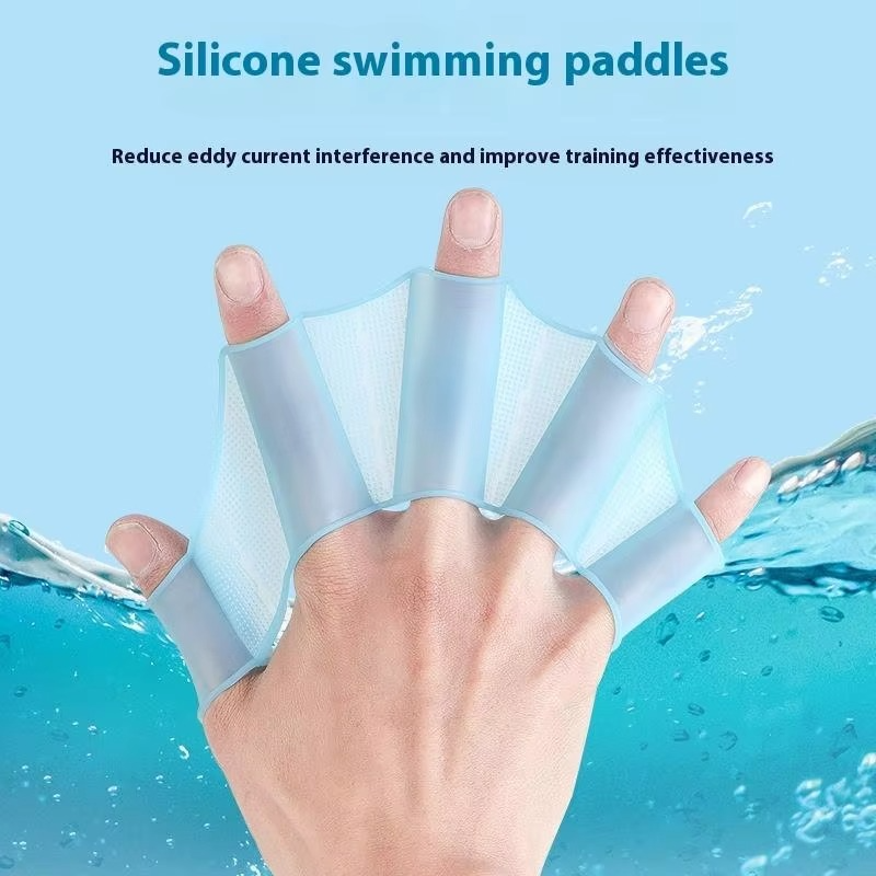 Premium Silicone Swim Training Hand Paddles for Adults and Kids