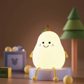 Super Soft Touch-Controlled Multicolor Silicone Pear Night Light
