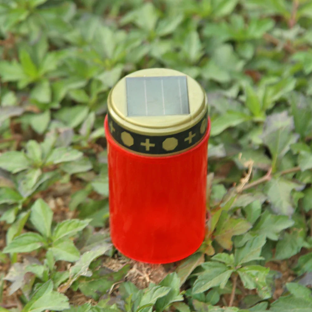 Memolux Eternis Solar Grablicht LED | Flickering Candle Look | Waterproof & Rechargeable | 12 cm High