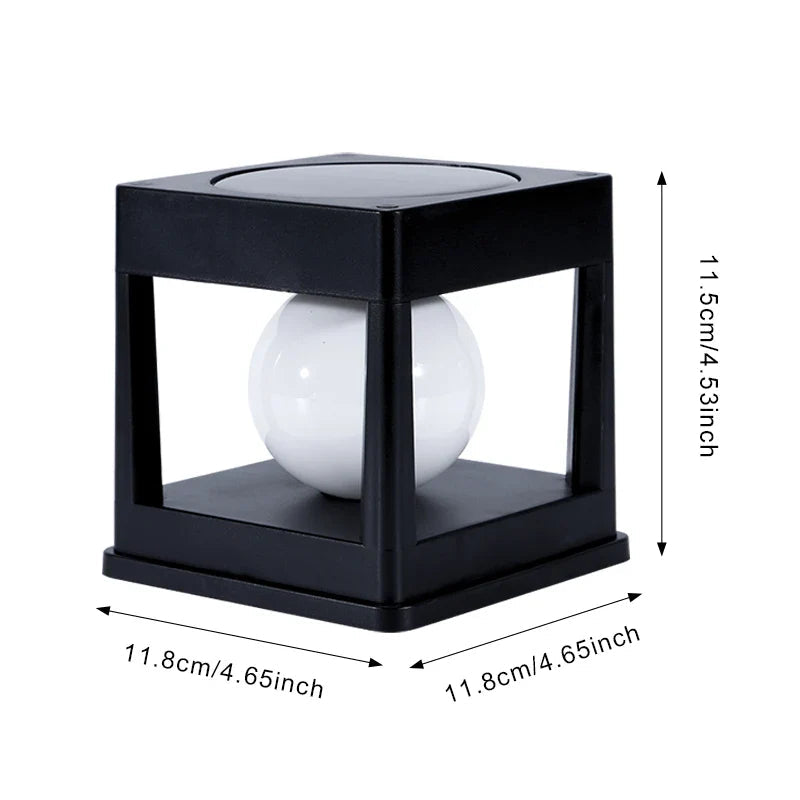 Solar Garden Lantern LUMOVIA DuoLight | 2 Light Colors | IP65 Waterproof | For Ground, Terrace & Stake Mounting | 11.8 x 11.8 x 11.5 cm