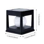 Solar Garden Lantern LUMOVIA DuoLight | 2 Light Colors | IP65 Waterproof | For Ground, Terrace & Stake Mounting | 11.8 x 11.8 x 11.5 cm