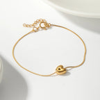 Dainty Bubble Letter Initial Bracelet