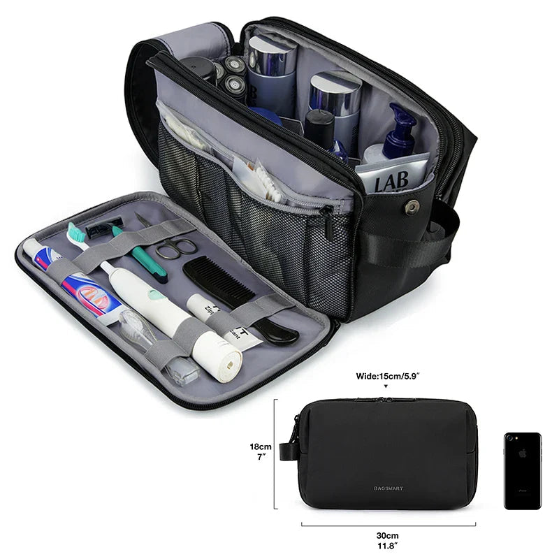 Kosmetixo Waterproof Cosmetic Bag for Women & Men | Lightweight Toiletry Bag | Travel Accessories for Toiletries & Make-up | Unisex Travel Organizer