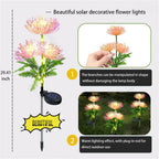 Soft Pink Glow Solar LED Flower Garden Light