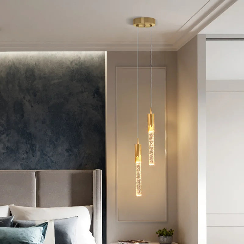 Chandelier with crystal pendants