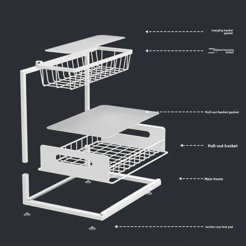 AquaStor Reinforced Sink Storage Shelf