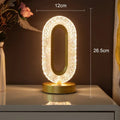 Crystal LED Table Lamp with 800 mAh Rechargeable Battery, Touch and Remote Controls