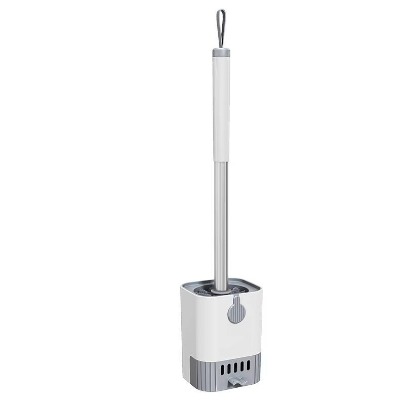 Wall-Mounted Flexi-Handle Toilet Brush with Modern Holder