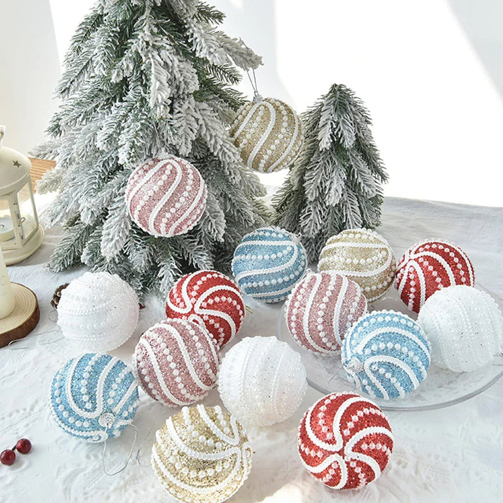 Plastic Christmas Tree Ornaments, 8 cm, for Indoor and Outdoor Decoration