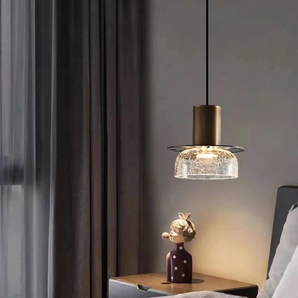 Modern Creative Glass Pendant Lamp with Cracked Effect