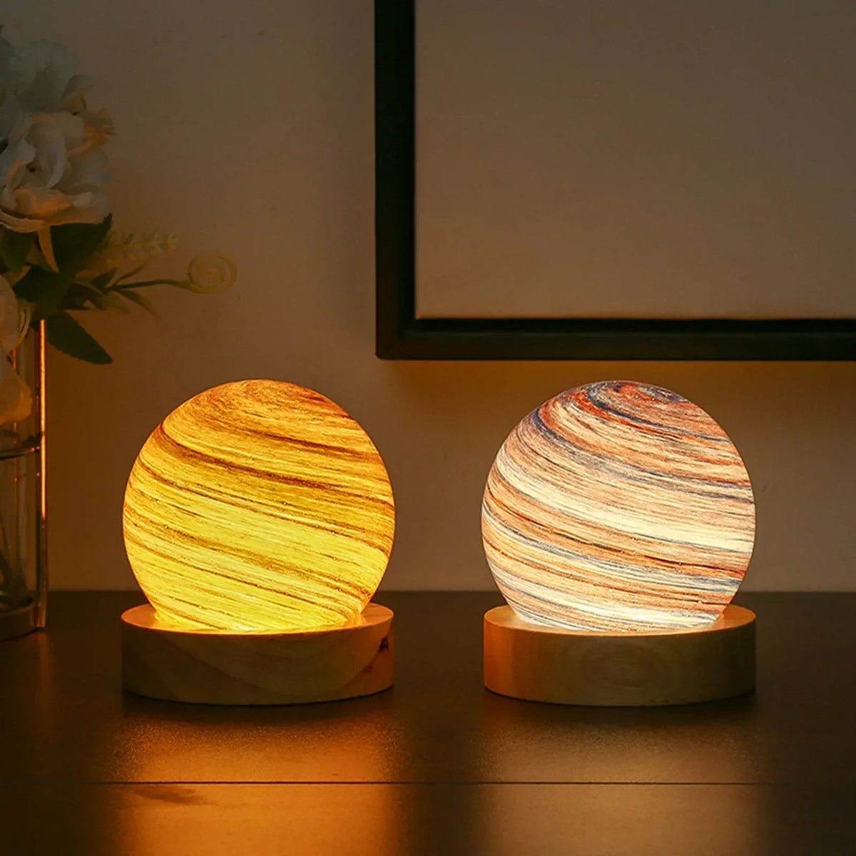 CosmicGlow - Mini night lights 3D - solar decoration LED - galaxy ambiance