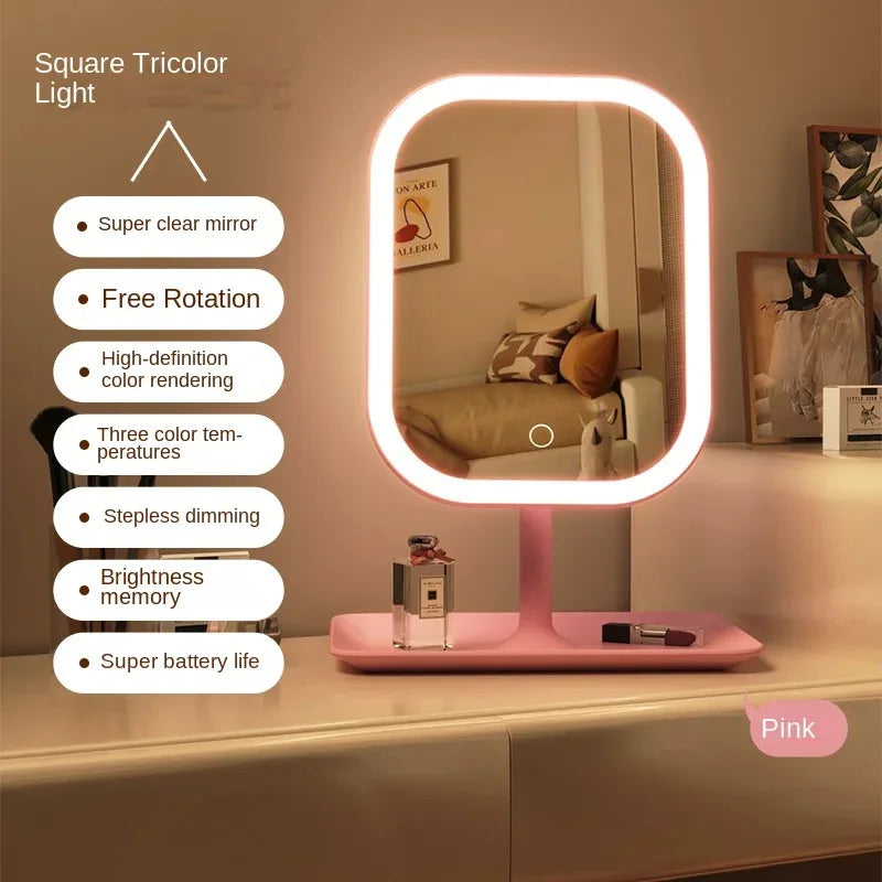 LED Makeup Mirror Lumiéra | 3 Light Colors | Touch Control | Modern Design