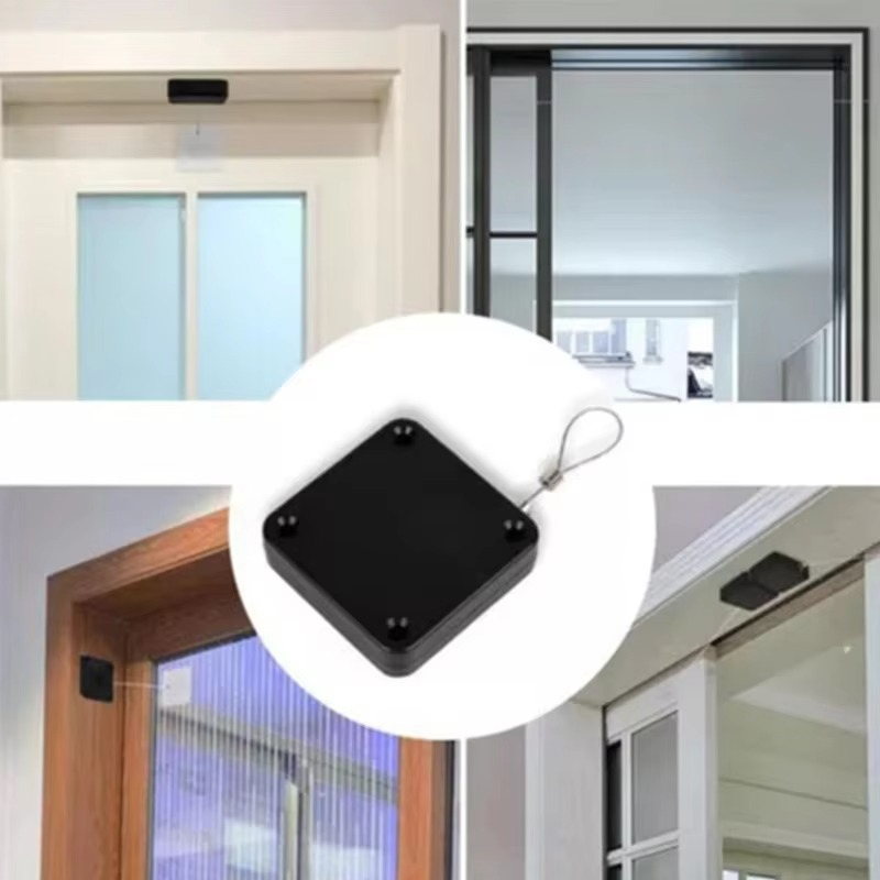 Automatic Punch-Free Door Closer with 1lb Force for Wooden and Sliding Doors