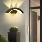 Elegant 10W Waterproof LED Outdoor Wall Sconce for Garden and Balcony - Dual Voltage